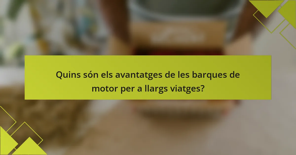 Quins són els avantatges de les barques de motor per a llargs viatges?